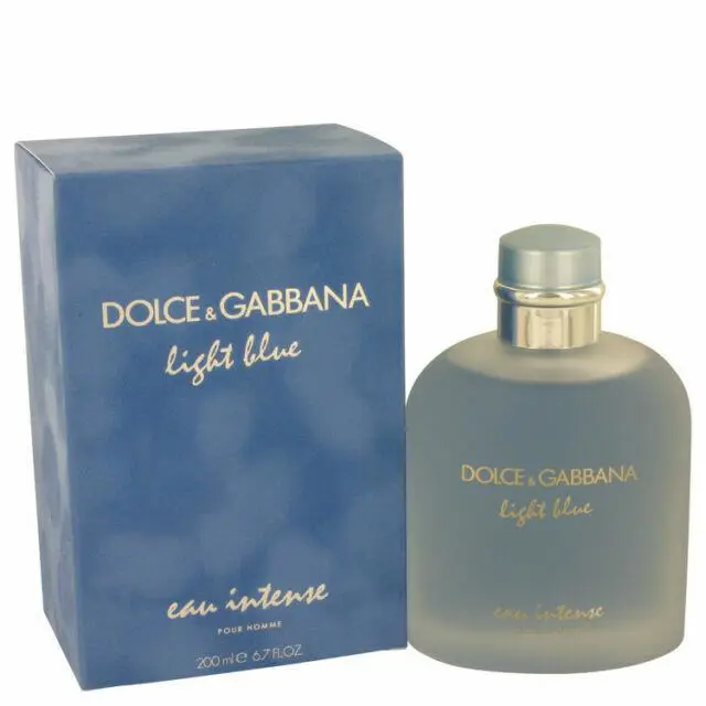 Dolce Gabbana Light Blue Eau Intense 200ML 6.7.Oz Eau De Parfum Spray For Men by Dolce & Gabbana