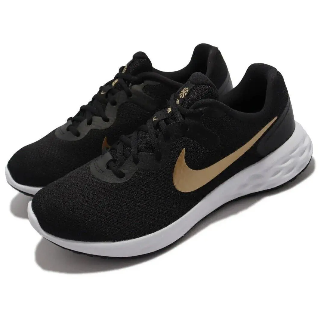 Nike Revolution 6 Next Nature DC3728-002 Men`s Size 7 Black - Black & White