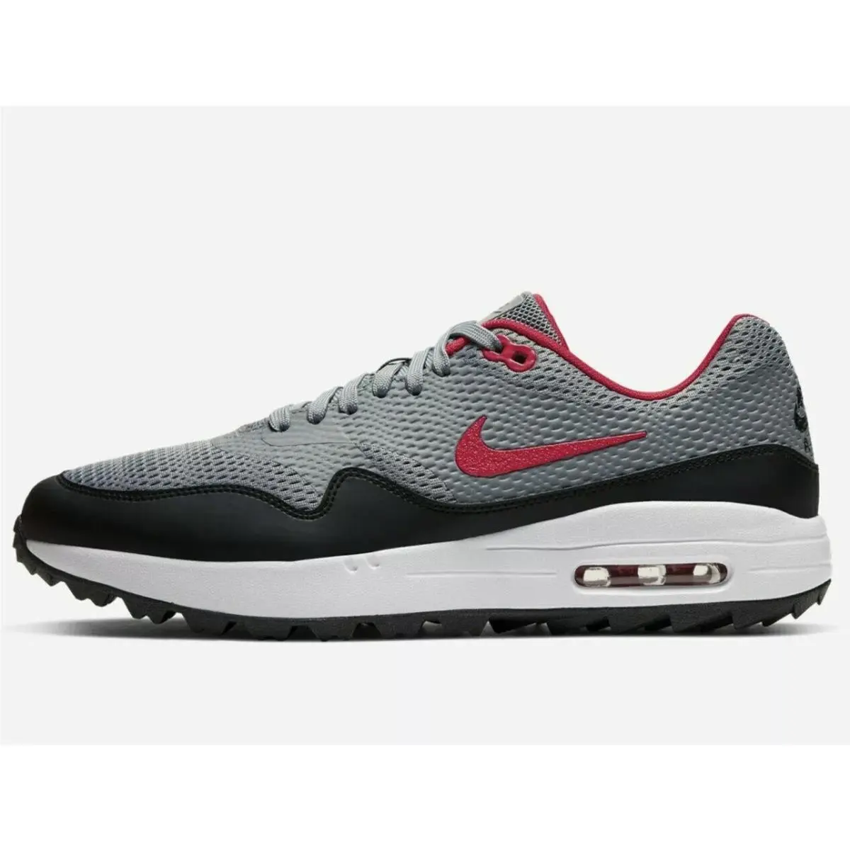 Nike Air Max 1 G Golf Particle Grey-university Red Mens SZ 7.5 CI7576-002