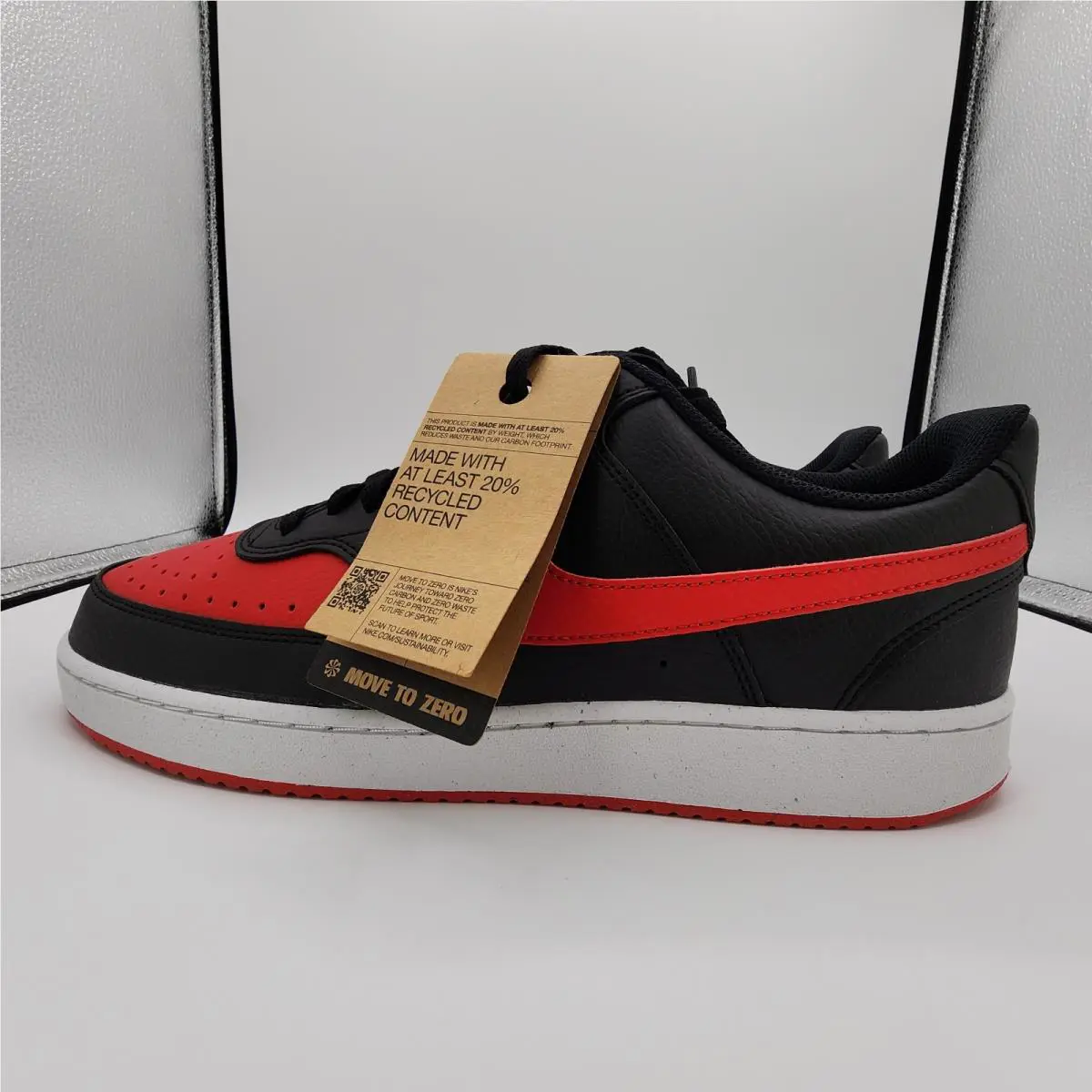 Nike shoes - Nike Court Vision - Court Vision - FJ0685-010 - BLACK/ UNIVERSITY RED-WHITE 3