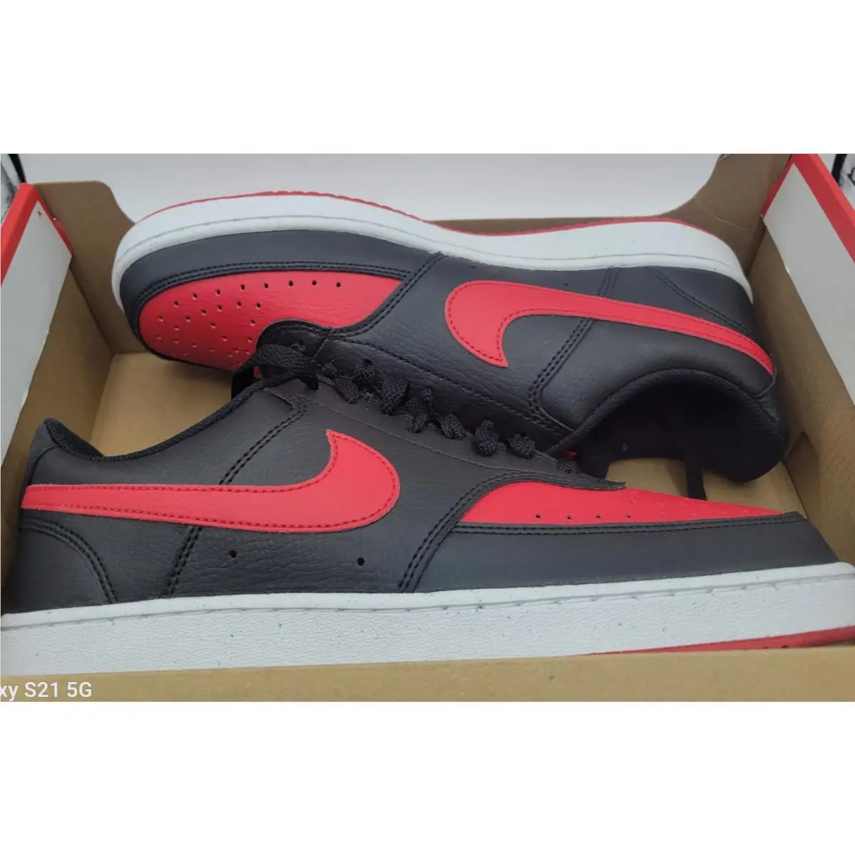 Nike shoes - Nike Court Vision - Court Vision - FJ0685-010 - BLACK/ UNIVERSITY RED-WHITE 1