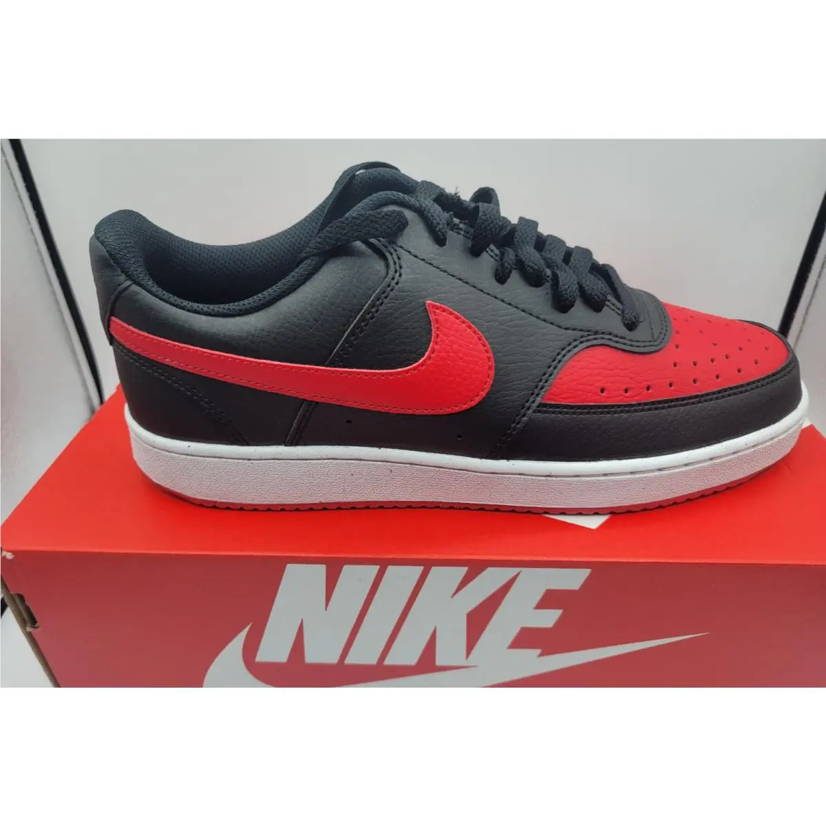 Nike shoes - Nike Court Vision - Court Vision - FJ0685-010 - BLACK/ UNIVERSITY RED-WHITE 3