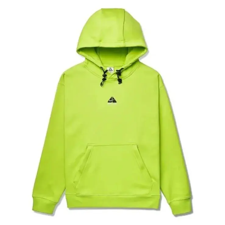 Nike Acg Therma Fit Pullover Hoodie Fleece 95 Neon Volt Black DH3087-389 sz M