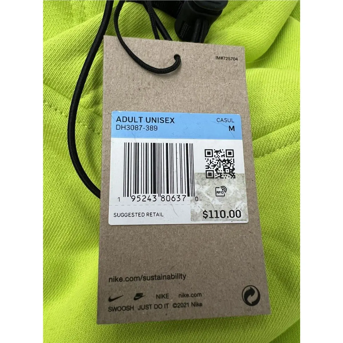 Nike clothing - DH3087-389 - DH3087-389 - Volt (UPC: 0195243806370) 12