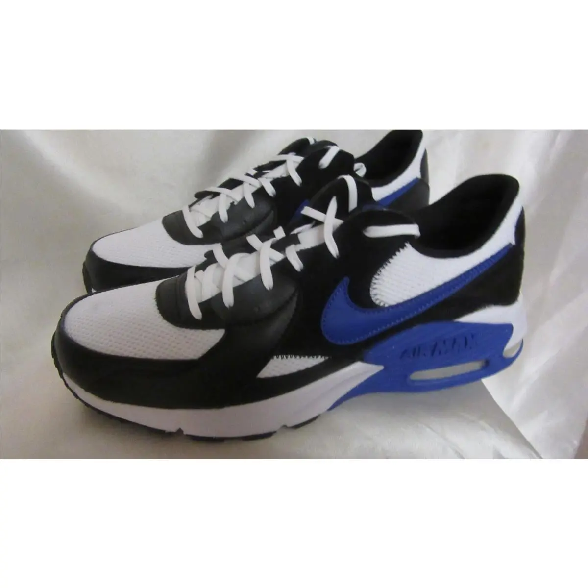 Men`s Nike Air Max Excee Sneakers Size 8.5M FQ8738 010 Blk/blue/wht