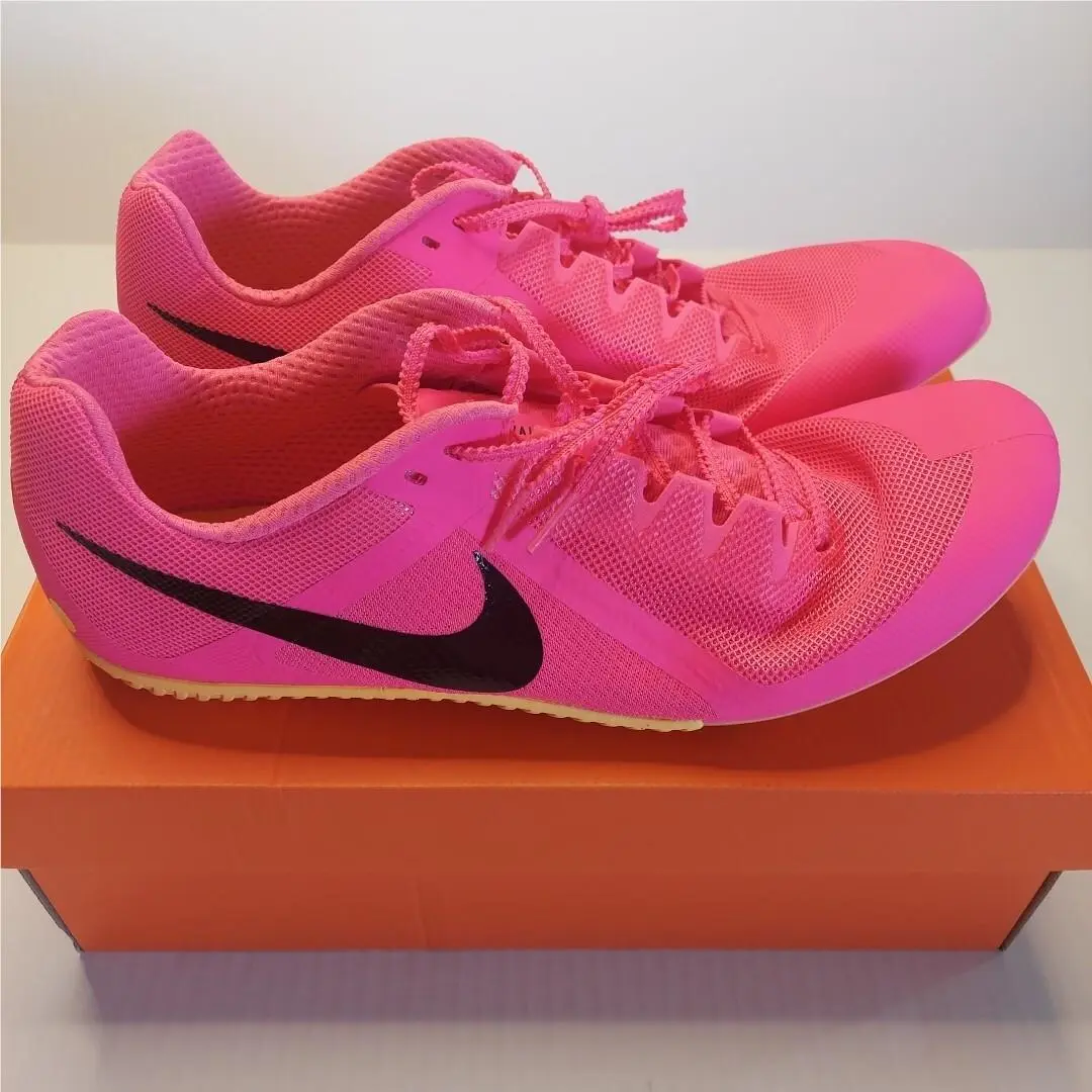 Nike Men`s Size 14 - Zoom Rival Track Field Sprinting Spikes Pink DC8749 600