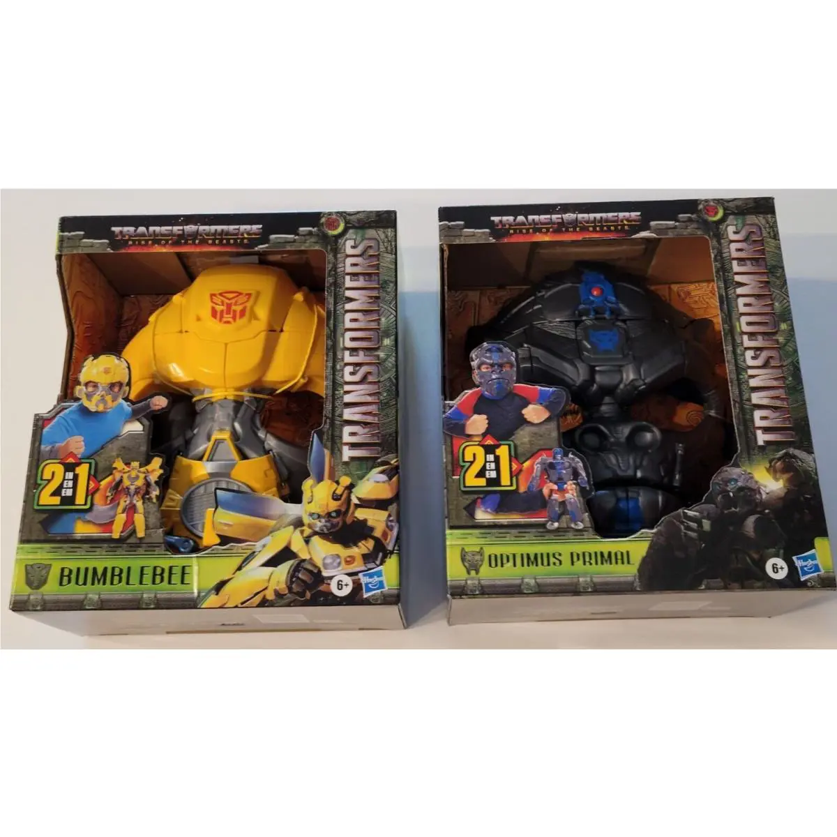 Transformers Rise of The Beasts Converting Mask Set - Optimus Primal Bumblebee