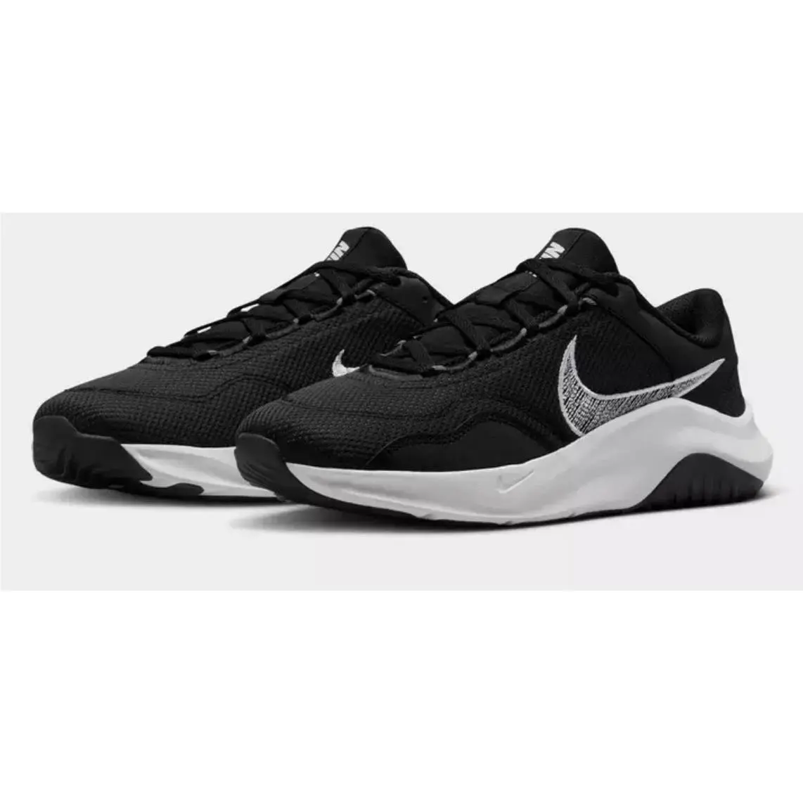 SZ 9.5 Men`s Nike Legend Essential 3 Next Nature Blk/white-grey Running Shoes