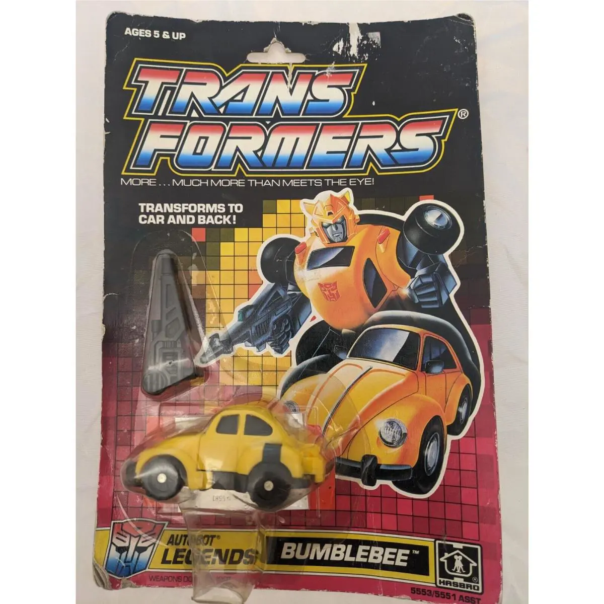 Bumblebee Autobot Legends Action Masters Moc 1989 Hasbro G1 Transformers