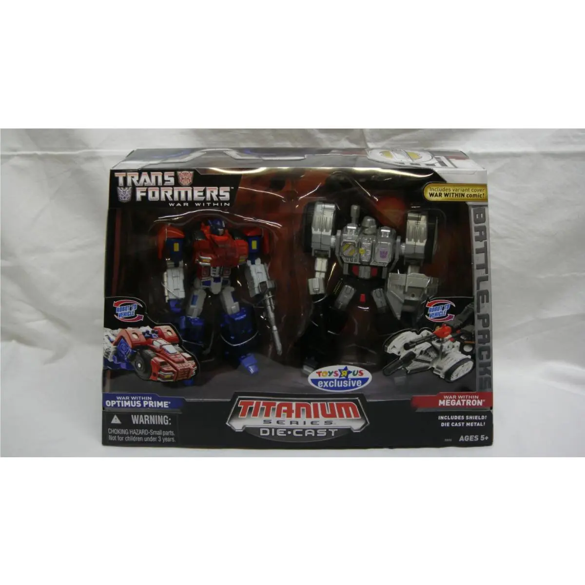 Transformers Titanium War Within Optimus Prime Megatron Battle Pack Tru
