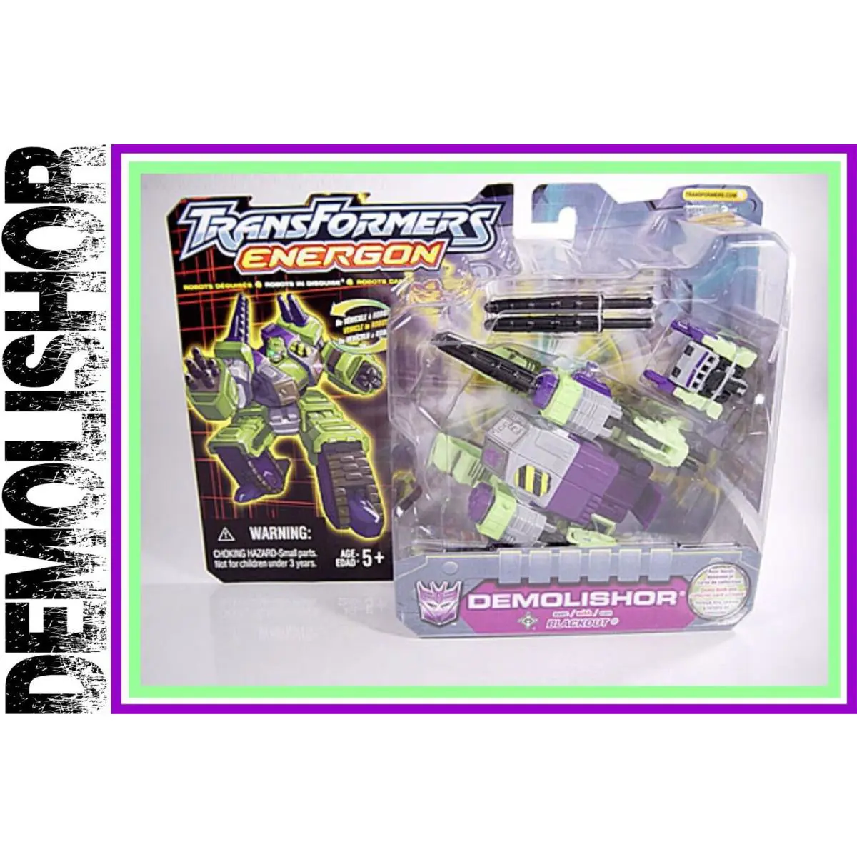 Transformers Armada _ Demolisher with Blackout _ KB Toys Exclusive _ Moc