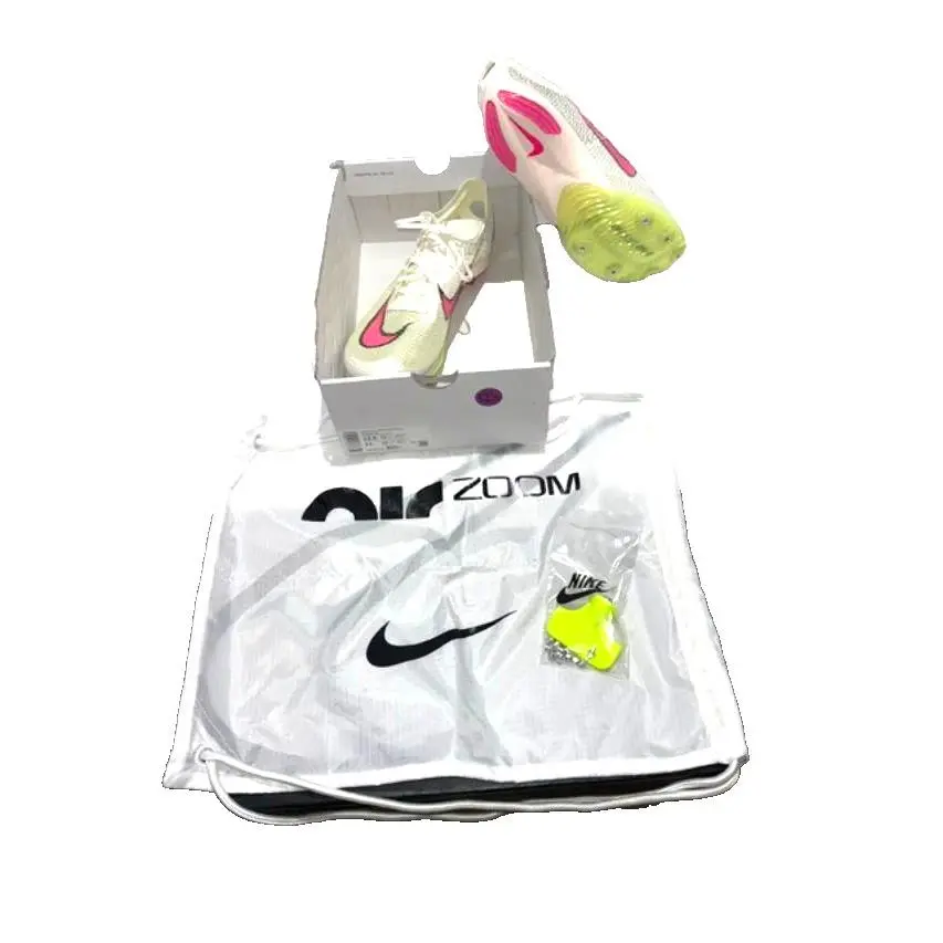Nike Air Zoom Victory Track Spikes CD4385-101 Sail Pink White Mens Size 12.5 - White / Pink/Lemon/Guava
