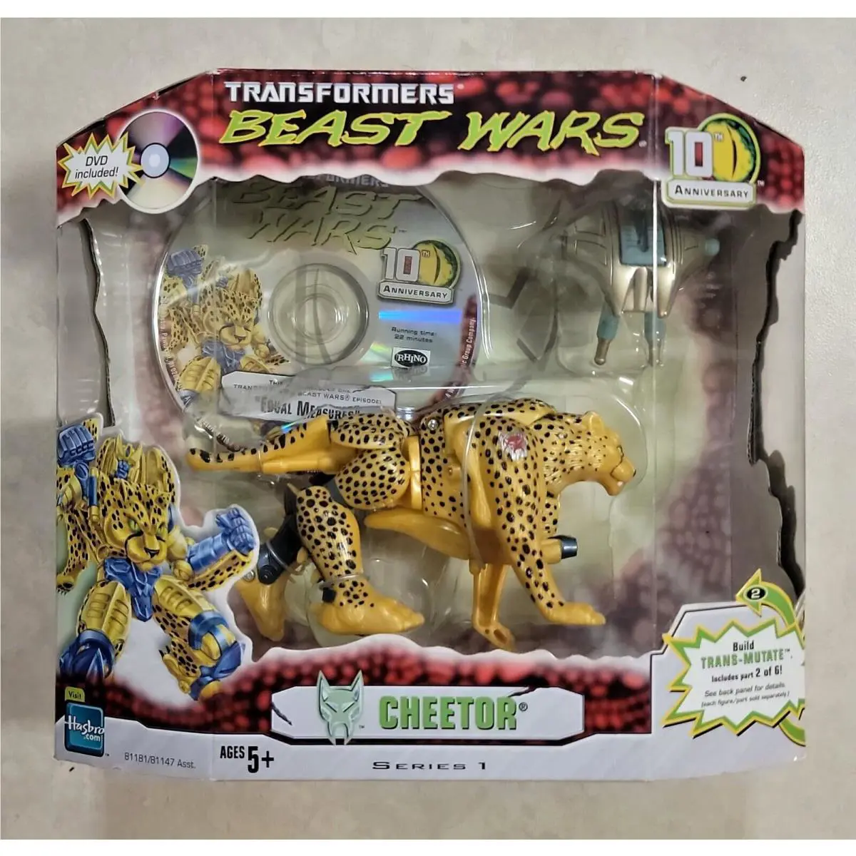 Transformers Beast Wars Cheetor Reissue Very Rare Maximal Toy 10TH Anniversary
