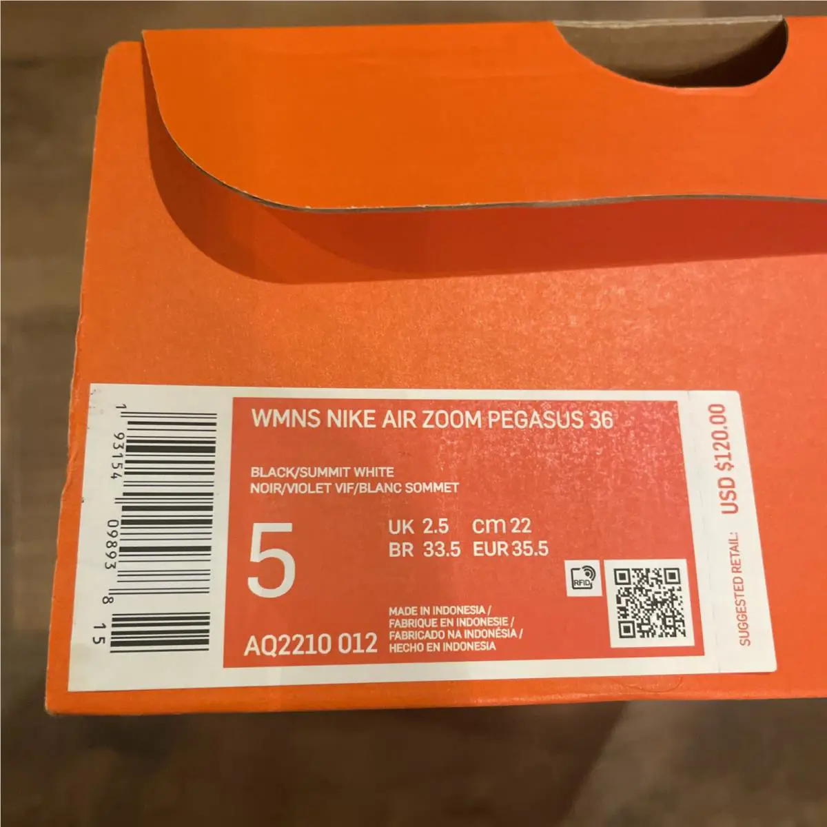 Nike shoes - Nike Air Zoom Pegasus - Air Zoom Pegasus - AQ2210-012 - Black/Summit White (UPC: 193154098945) 4