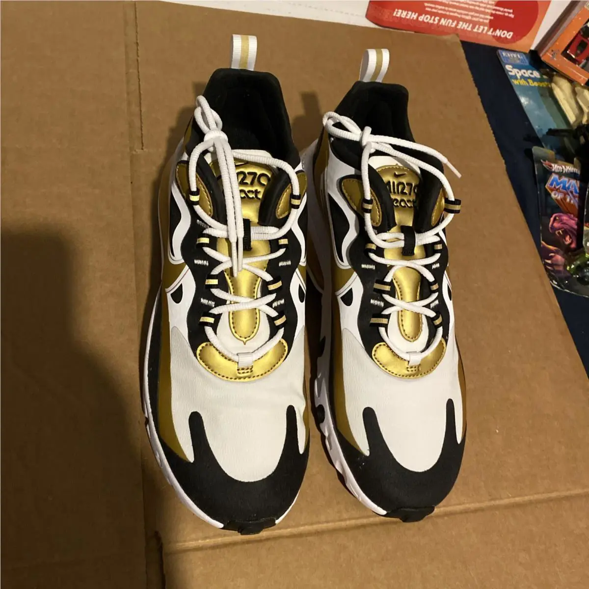 Nike shoes - Nike Air Max 270 React - CW7298-100 - Gold 0
