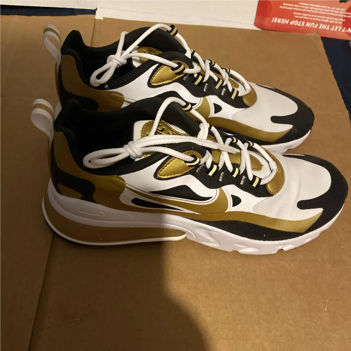 Nike shoes - Nike Air Max 270 React - CW7298-100 - Gold 1