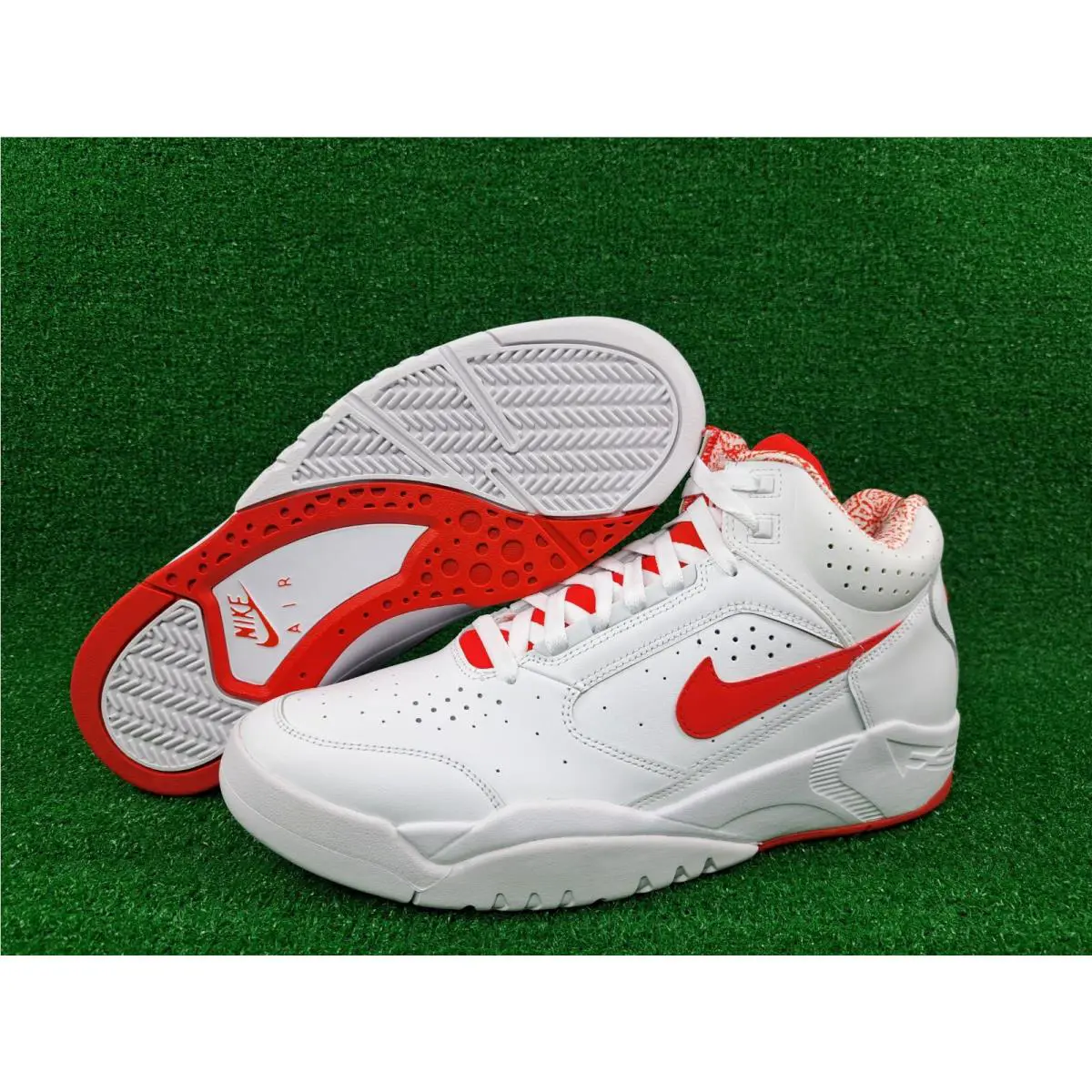 Nike shoes - Nike Air Flight Lite - Air Flight Lite - DJ2518-101 - White, Manufacturer: White / University Red 5