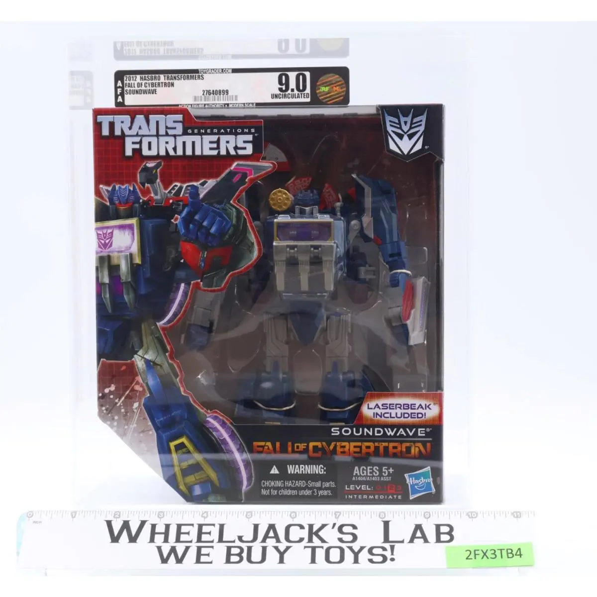 Soundwave Afa Graded U9.0 Transformers Fall of Cybertron 2012 Hasbro