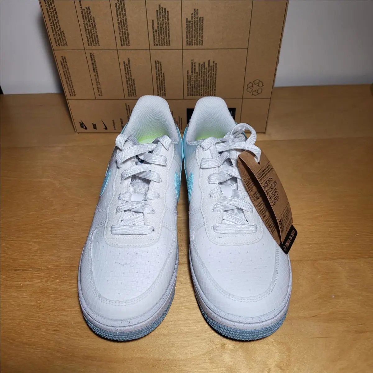 Nike shoes - NIKE AIR FORCE 1 Crater GS DC9326 - DC9326 100 - White Blue (UPC: 195244248889) 8