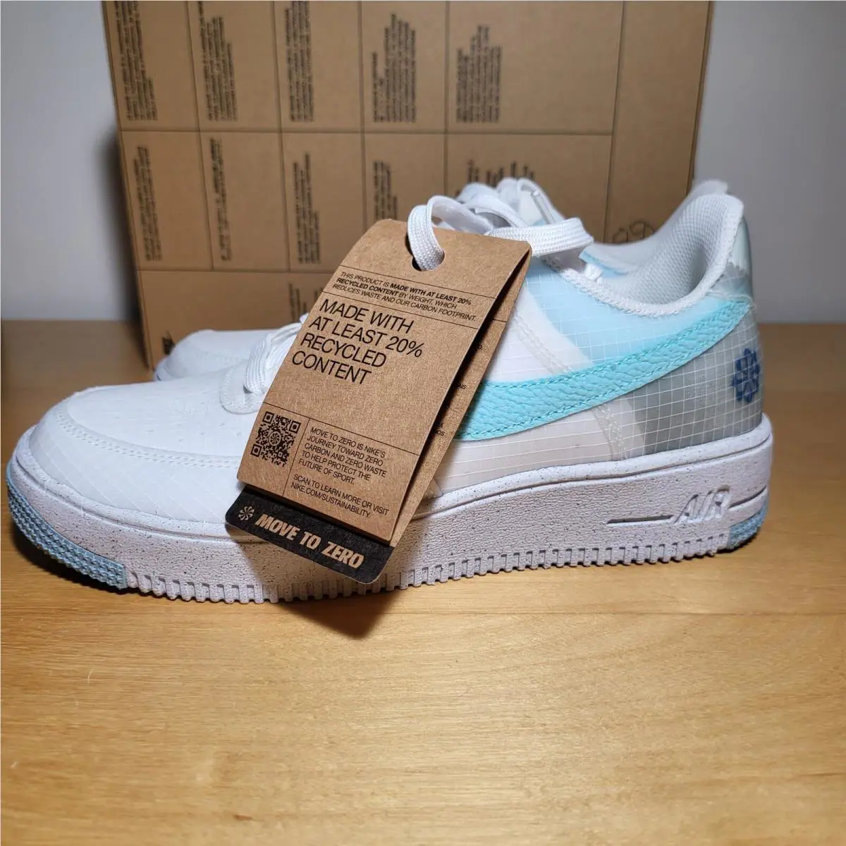 Nike shoes - NIKE AIR FORCE 1 Crater GS DC9326 - DC9326 100 - White Blue (UPC: 195244248889) 0