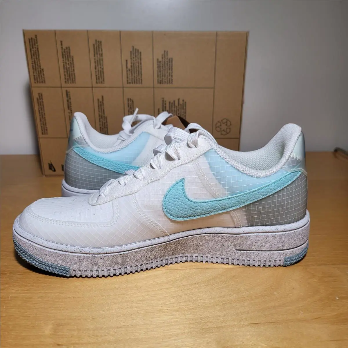 Nike shoes - NIKE AIR FORCE 1 Crater GS DC9326 - DC9326 100 - White Blue (UPC: 195244248889) 4