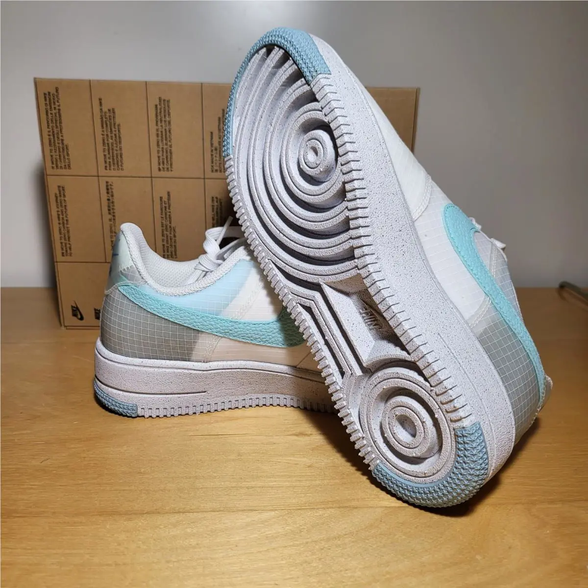 Nike shoes - NIKE AIR FORCE 1 Crater GS DC9326 - DC9326 100 - White Blue (UPC: 195244248889) 5