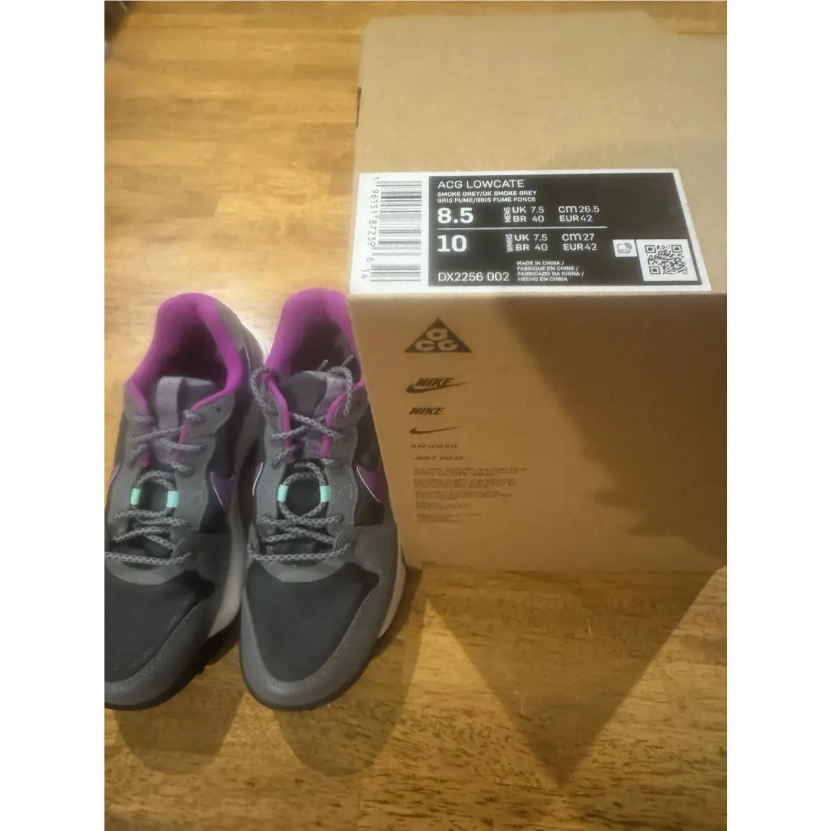 Nike shoes - Nike ACG Lowcate - ACG Lowcate - DX2256 002 - Gray Purple White, Manufacturer: Smoke Grey/Gris Fume (UPC: 196151872433) 5