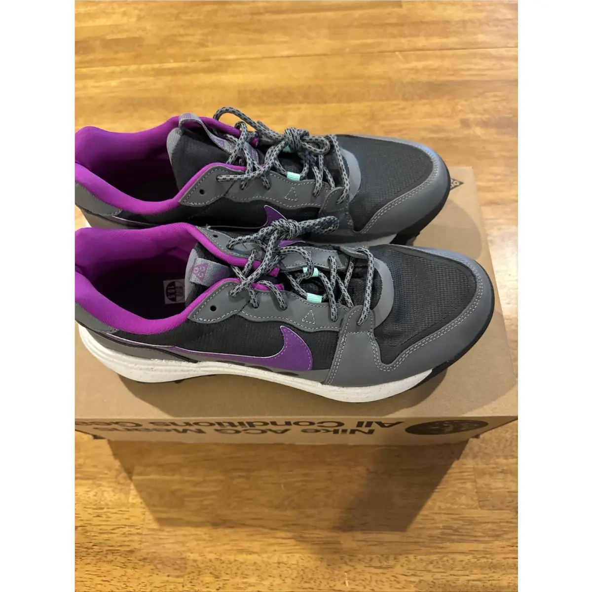 Nike shoes - Nike ACG Lowcate - ACG Lowcate - DX2256 002 - Gray Purple White, Manufacturer: Smoke Grey/Gris Fume (UPC: 196151872433) 3