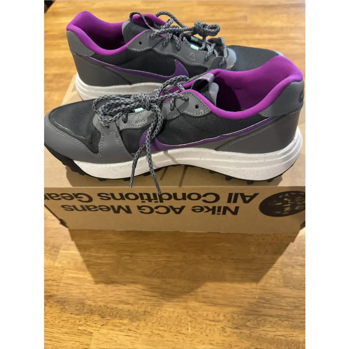 Nike shoes - Nike ACG Lowcate - ACG Lowcate - DX2256 002 - Gray Purple White, Manufacturer: Smoke Grey/Gris Fume (UPC: 196151872433) 6