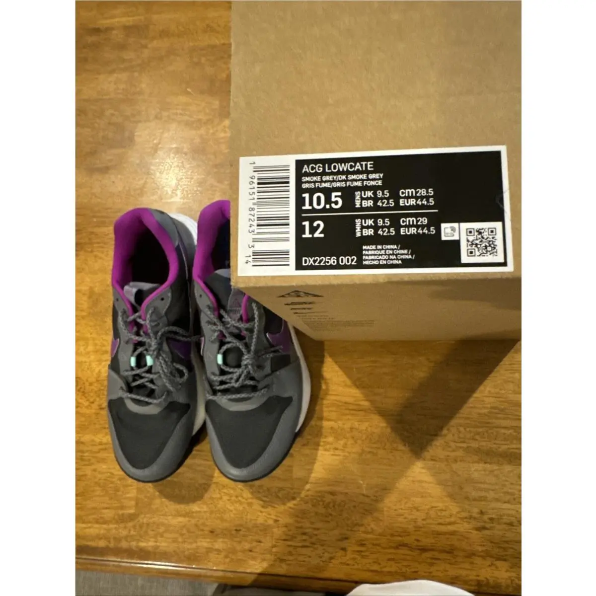 Nike shoes - Nike ACG Lowcate - ACG Lowcate - DX2256 002 - Gray Purple White, Manufacturer: Smoke Grey/Gris Fume (UPC: 196151872433) 7