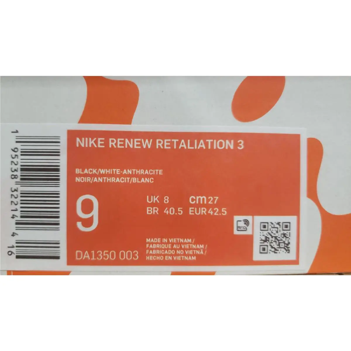 Nike shoes - Nike Renew Retaliation 3 - Renew Retaliation - DA1350 003 - Black/White-Anthracite (UPC: 195238322144) 9