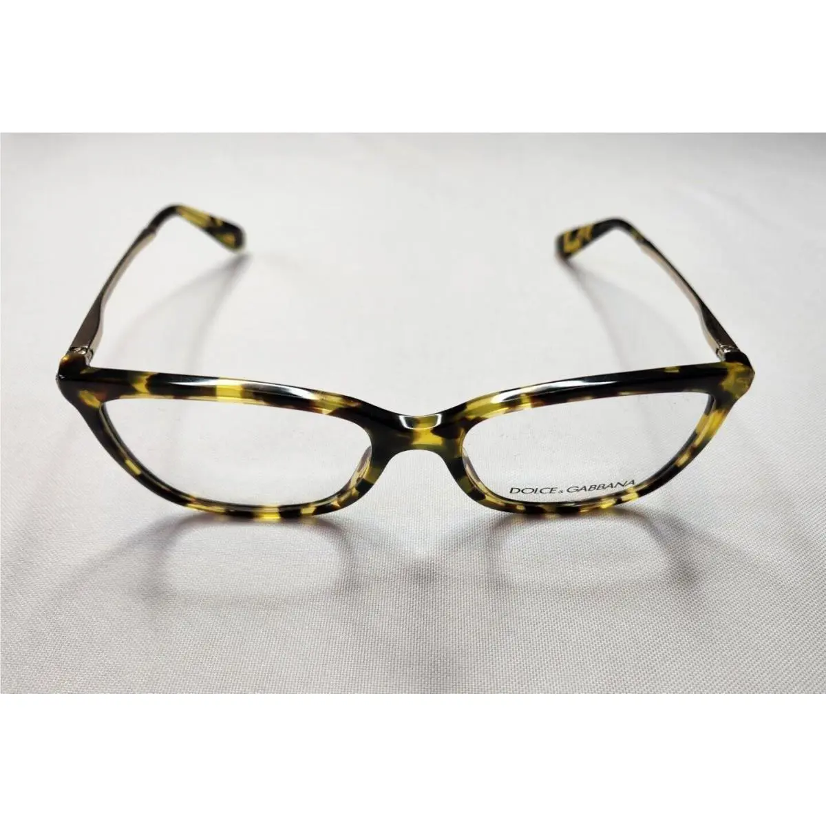 Dolce Gabbana DG3243 2969 Yellow Tortoise Gold Optical Frame 52-17-140 Italy