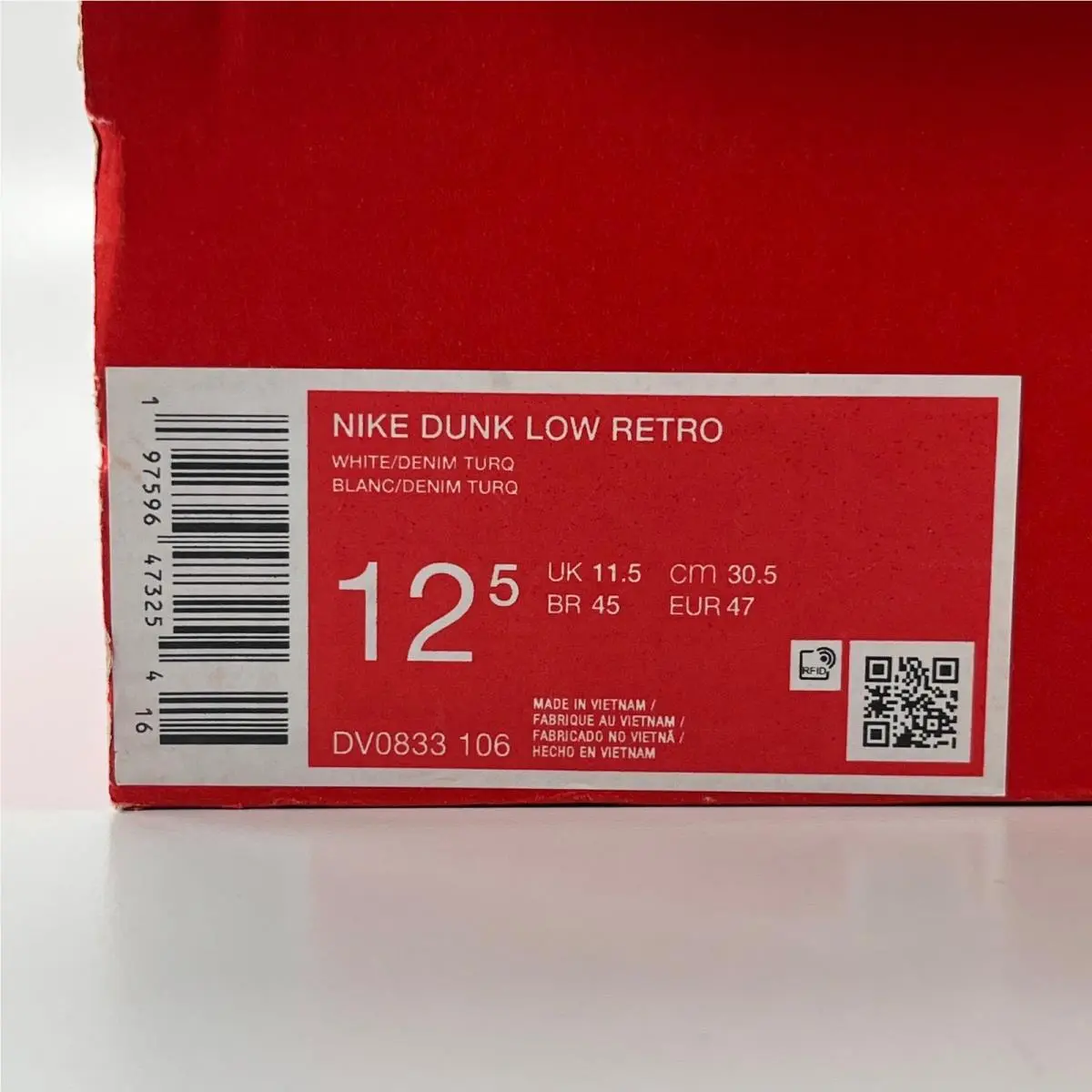 Nike shoes - Nike Dunk Low Retro White Denim Turquoise - DV0833-106 - White 8
