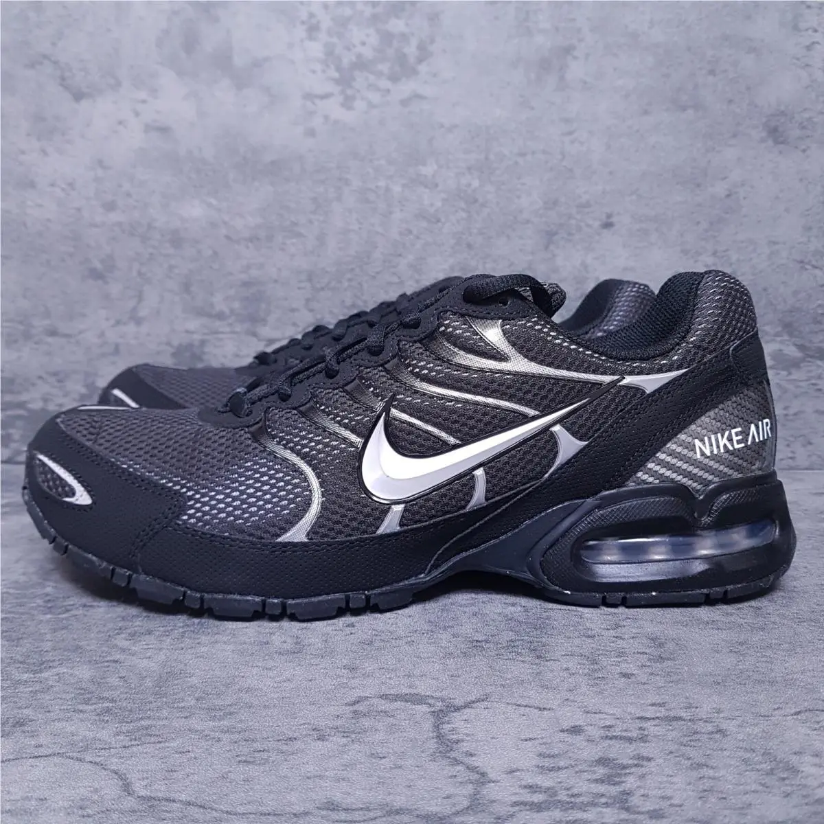 Nike Air Max Torch 4 Mesh Running Shoes Mens 11.5 Anthracite Black Silver Nby