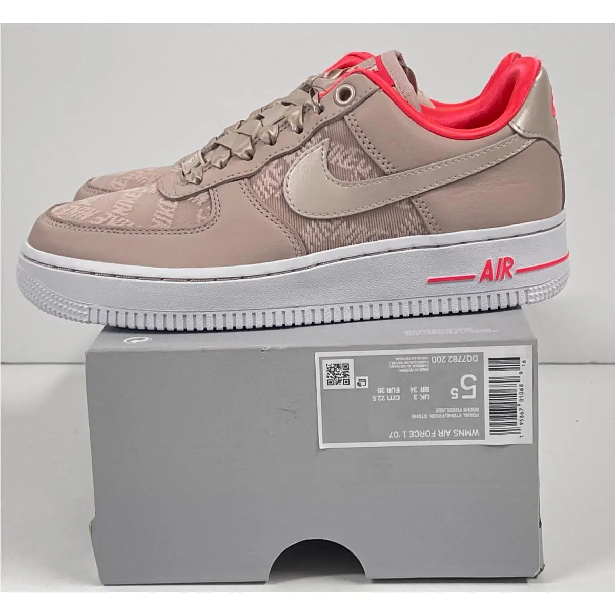 Nike Air Force 1 `07 Low Fossil Stone DQ7782 200 Women Size 5.5