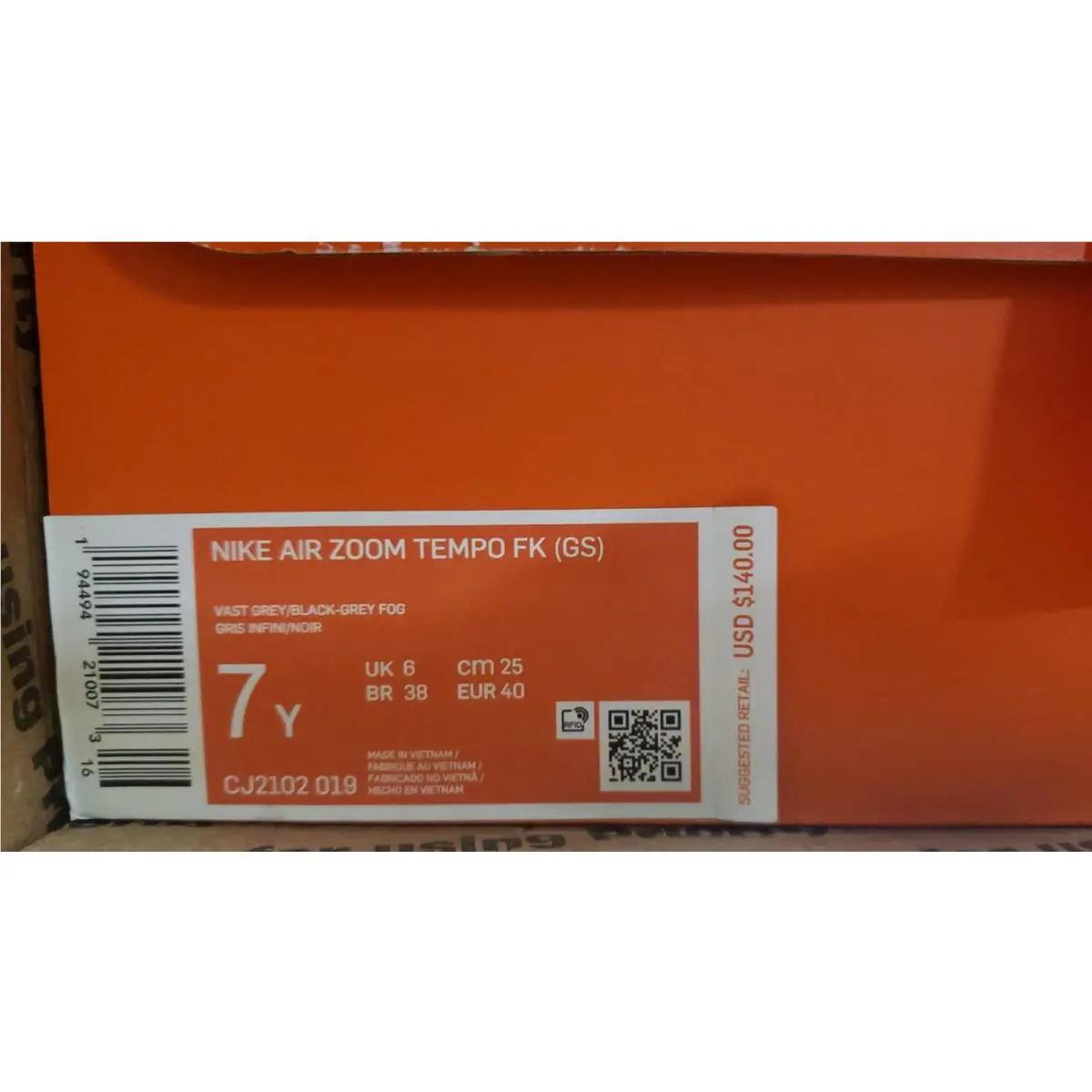 Nike shoes - Nike Zoom Tempo FK - Zoom Tempo - CJ2102 09 - Vast Grey/Black- Grey Fog (UPC: 194494210073) 5