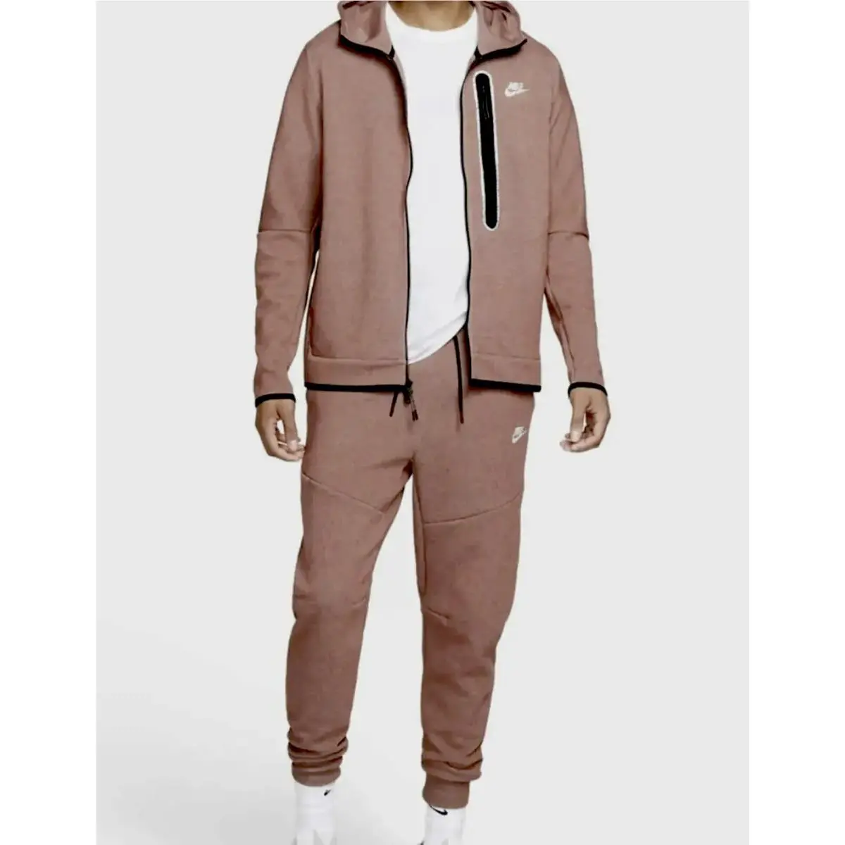 Nike clothing - Tech Fleece Pants - Tech Fleece Pants - DR9162-670 - Redstone (UPC: 0196152558459) 1