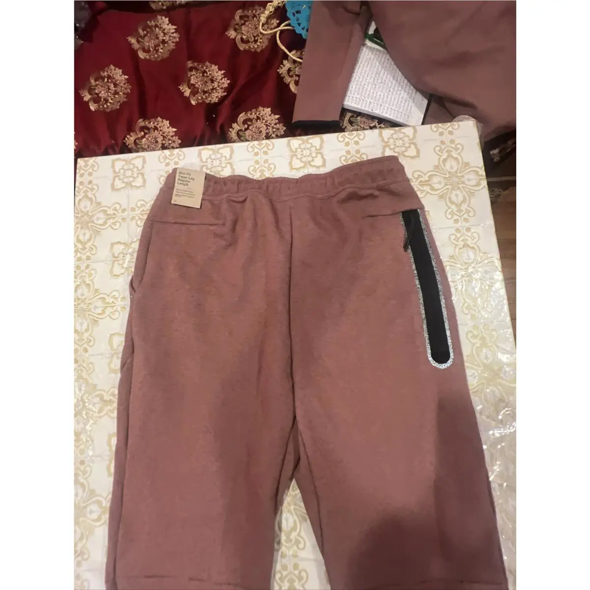 Nike clothing - Tech Fleece Pants - Tech Fleece Pants - DR9162-670 - Redstone (UPC: 0196152558459) 21