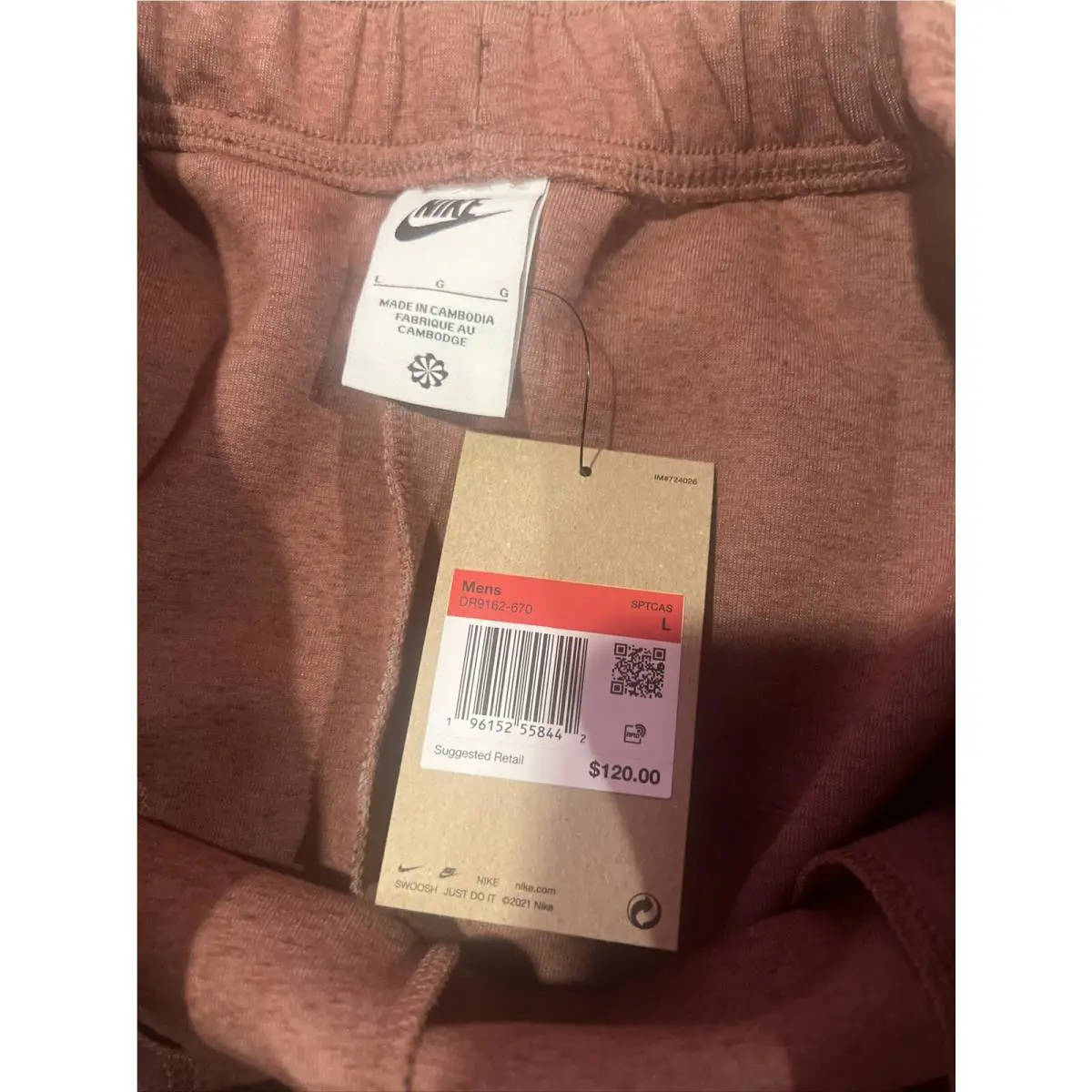 Nike clothing - Tech Fleece Pants - Tech Fleece Pants - DR9162-670 - Redstone (UPC: 0196152558459) 3