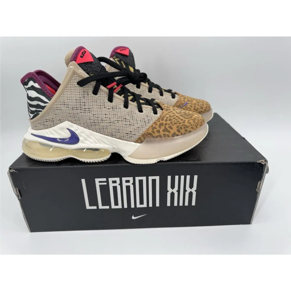 Nike shoes - Nike LeBron 19 - LeBron - dm1058-200 - Rattan/Dark Iris/Sail/Black/Siren Red/Light Bordeaux 3
