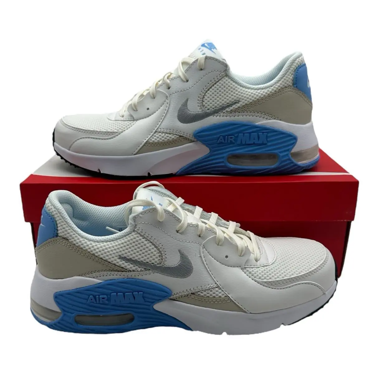 Nike Air Max Excee Shoes Women`s Size 10 Sneakers CD5432 128 Summit White Blue