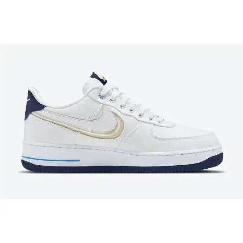 Nike shoes - Nike Air Force 1 - Air Force - DB3541 100 - White/White-Fossil-Blue Void (UPC: 194498181881) 0