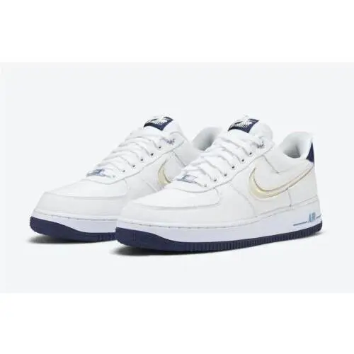 Nike shoes - Nike Air Force 1 - Air Force - DB3541 100 - White/White-Fossil-Blue Void (UPC: 194498181881) 1