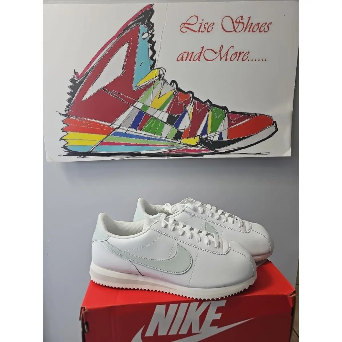 Women`s  Cortez Sneakers DN1791-106 Summit White/light Silver/sail Size 11 by Nike