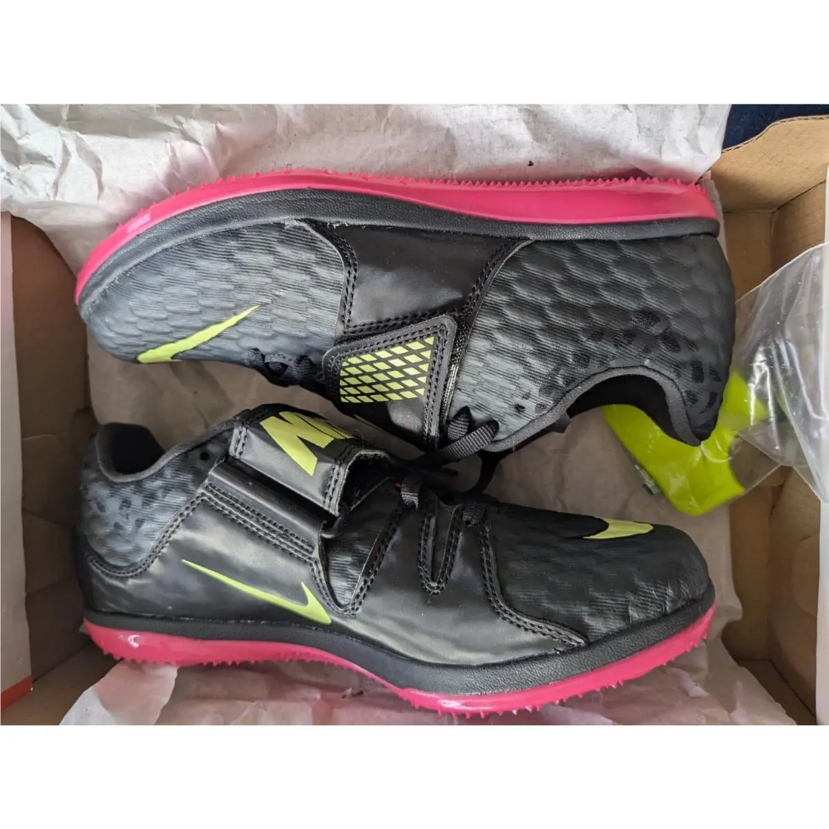 Nike shoes - Nike High Jump Elite - High Jump Elite - 806561-003 - Anthracite Light Lemon Twist Pink 5