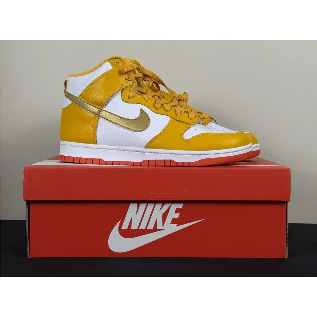 Size 6 - Nike Dunk High University Gold Orange W