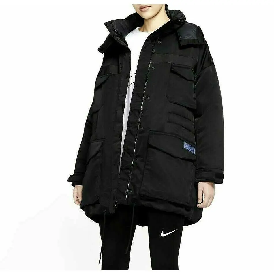 Nike Sportswear 3M Womens Sz L Parka Jacket Down Fill City Ready CZ1141 010