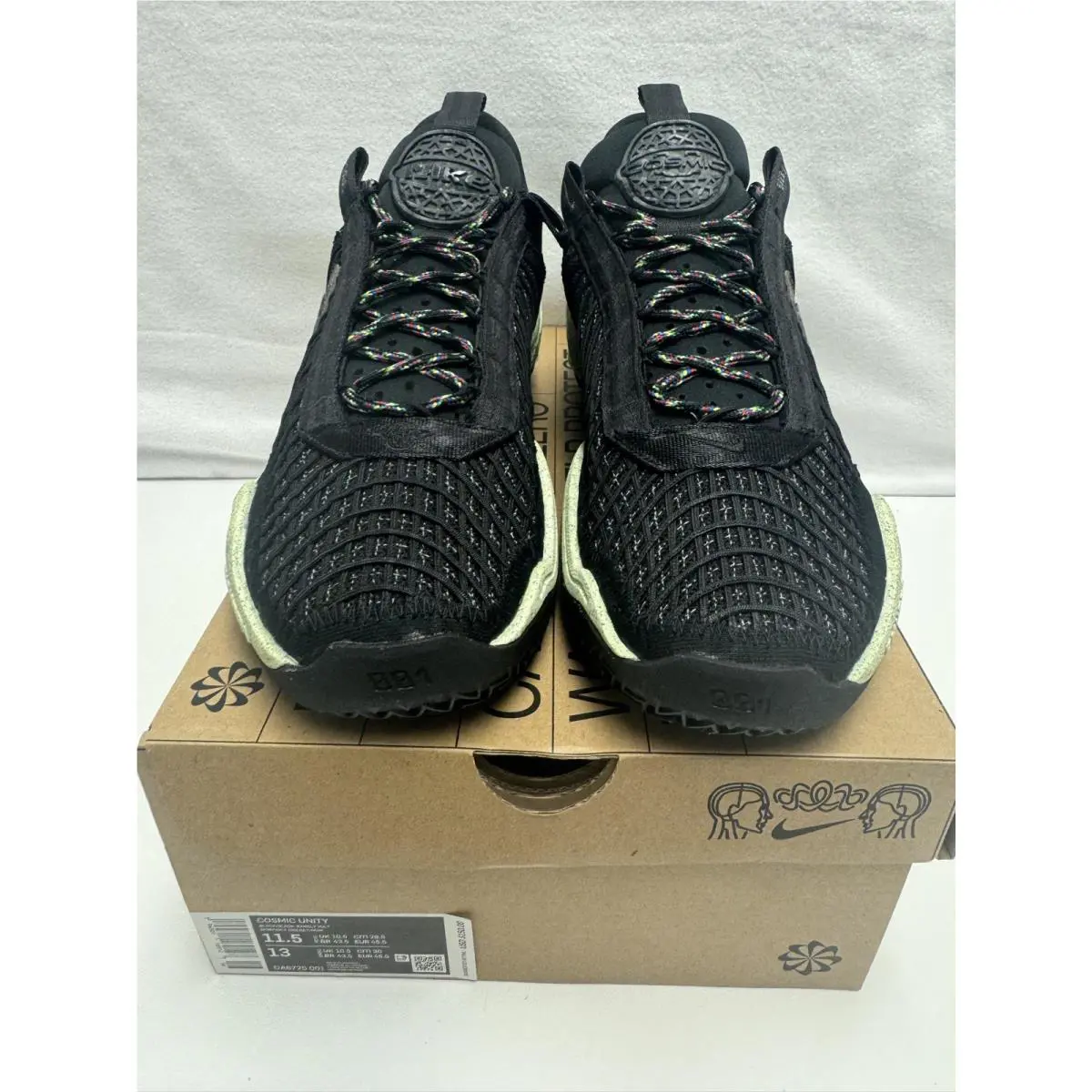 Nike shoes - Nike Cosmic Unity - Cosmic Unity - DA6725-001 - Black, Manufacturer: Natural/Natural/Total Orange/Green Glow 6