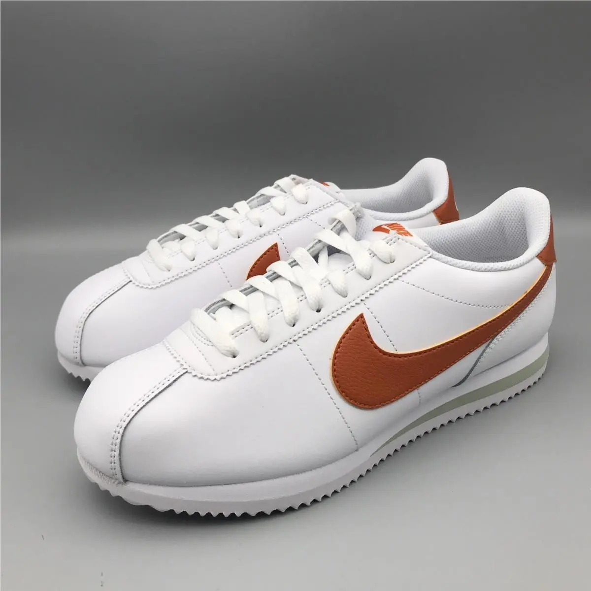 Nike Cortez Shoes White Campfire Orange DM4044-102 Men`s US 8.5 Women`s US 10
