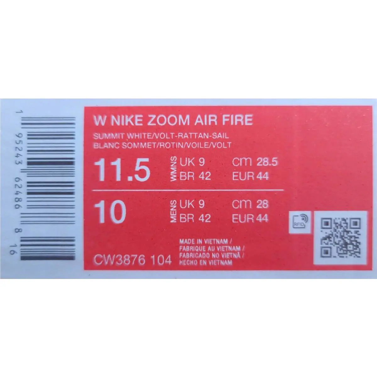 Nike shoes - Nike Zoom Air Fire - Zoom Air Fire - CW3876 104 - White 5